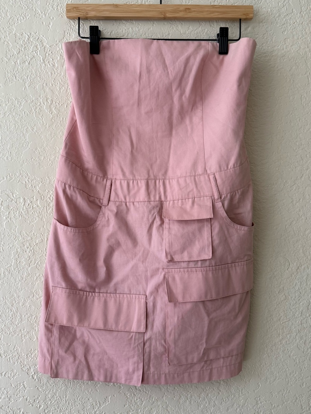 🌸Zara🌸 Cargo Strapless pastel pink mini dress. Size M